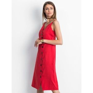 Red dress with buttons kép