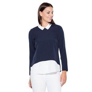 Katrus Woman's Blouse K425 Navy Blue kép