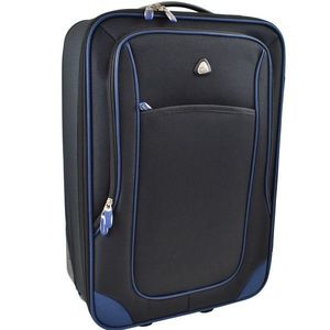 Semiline Unisex's Suitcase 5454-28 Navy Blue/Black 28" kép