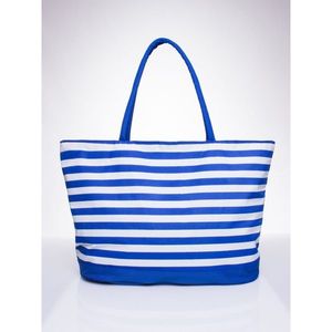 Blue striped beach bag. kép