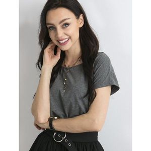 Basic dark gray melange t-shirt kép