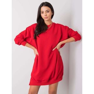 Oversized red sweatshirt dress kép