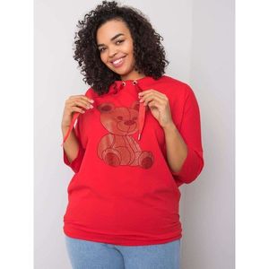 Women´s red blouse with an application of rhinestones kép