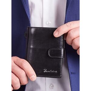 Men´s leather wallet with a black clasp kép