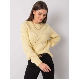 RUE PARIS Light yellow women´s sweater kép