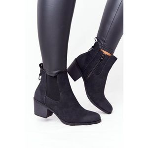 Women's Insulated Chelsea Boots On A Block Heel Black Trinity kép