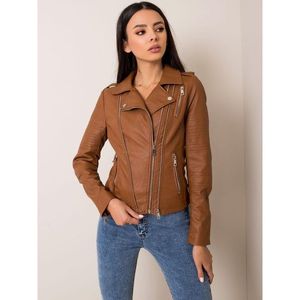 Brown eco leather jacket kép