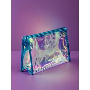 Transparent blue cosmetic bag kép