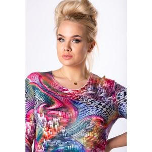 patterned blouse with a straight cut kép