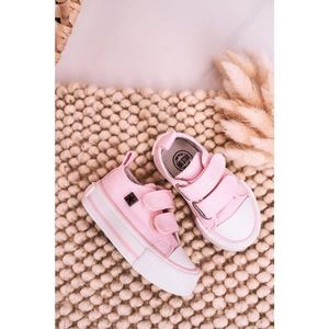 Children's Velcro Sneakers BIG STAR HH374203 Pink kép