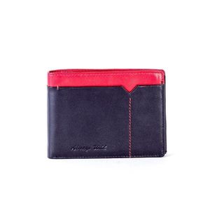 Férfi fekete és piros bőr pénztárca kép