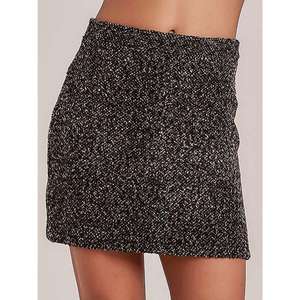 Brown melange pattern mini skirt kép