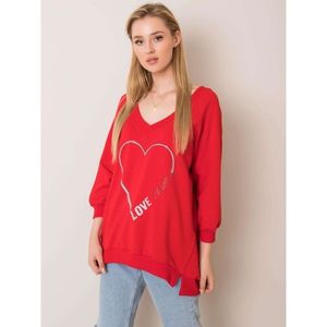 Red sweatshirt with applications kép