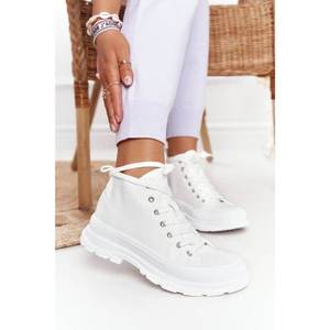 Women's High Sneakers On A Chunky Sole White Trissy kép