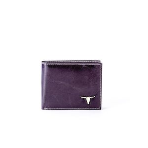 Men´s black leather wallet with an emblem kép