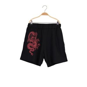 Trendyol Black Printed Knitted Shorts & Bermuda kép