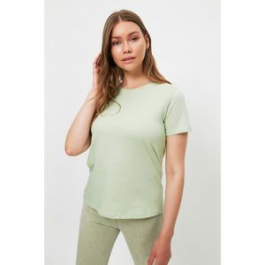Trendyol Mint 100% Organic Cotton Basic Knitted T-Shirt kép