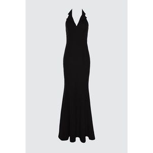 Trendyol Black Neck Detailed Evening Dress & Graduation Gown kép