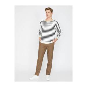 Koton Men's Brown Normal Waist Slim Fit Pocket Detailed Trousers kép