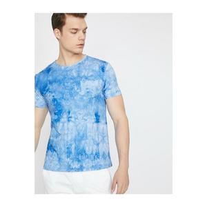 Koton Men's Blue Patterned T-Shirt kép