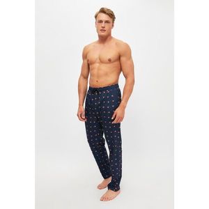 Trendyol Navy Blue Hedgehog Pattern Woven Pajama Bottom kép