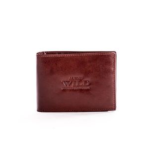 Brown wallet for a man with an embossed inscription kép