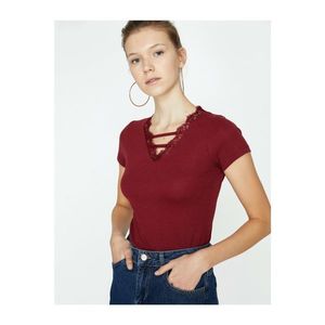 Koton Women's Claret Red T-Shirt kép