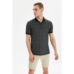 Trendyol Anthracite Men's Regular Fit Short Sleeve Polo Neck T-shirt kép