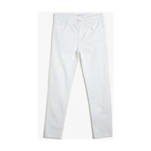 Koton Men's White Pocket Detailed Jean Trousers kép