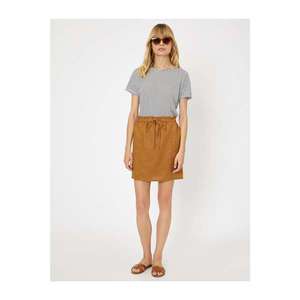 Koton Women Brown Normal Waist Mini Skirt kép