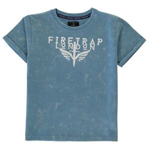 Firetrap Acid Wash T Shirt Junior Boys kép