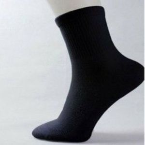 Fekete - 5 pár férfi alkalmi téli meleg zokni puha pamut kényelmes Thermal Sport zokni kép