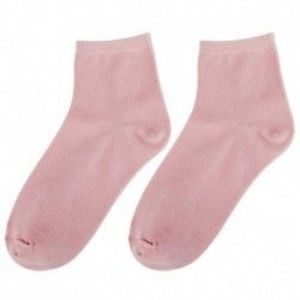 rózsaszín - 1 pár új zokni őszi téli közepes bokazokni alkalmi puha pamut harisnya szilárd kép