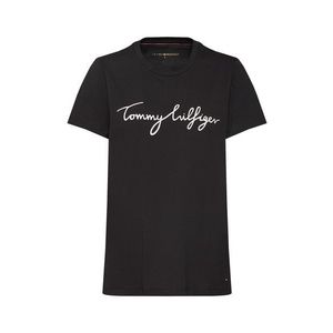 TOMMY HILFIGER Póló 'Heritage' fekete / fehér kép