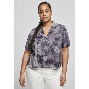 Urban Classics Ladies Viscose Tie Dye Resort Shirt dark kép