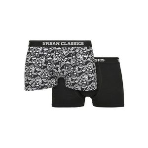 Urban Classics Organic Boxer Shorts 2-Pack detail aop+black kép