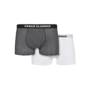 Urban Classics Organic Boxer Shorts 2-Pack mini stripe aop+white kép
