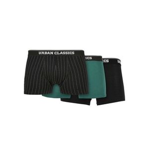 Urban Classics Organic Boxer Shorts 3-Pack pinstripe aop+black+treegreen kép