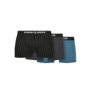 Urban Classics Organic Boxer Shorts 3-Pack pinstripe aop+charcoal+jasper kép