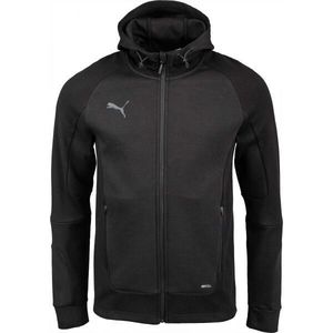 Puma TEAMCUP CASUALS HOODED JACKET Férfi kabát edzésre, fekete, méret S kép