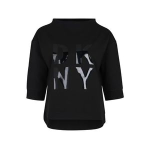 DKNY Performance Tréning póló '3/4 SLV POP OVER W LACQUER' fekete kép