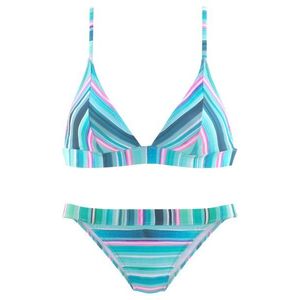VENICE BEACH Bikini türkiz / vízszín / rózsaszín / fehér kép