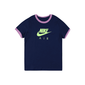 Nike Sportswear Póló tengerészkék / neonzöld / lila kép