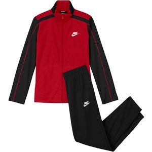 Nike Sportswear Jogging ruhák fekete / tűzpiros / fehér kép