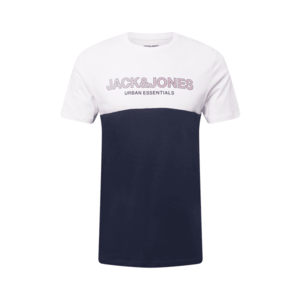 JACK & JONES Póló fehér / tengerészkék / világos-rózsaszín kép