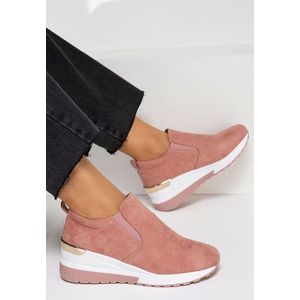 Freedom rózsaszín telitalpú sneakers kép