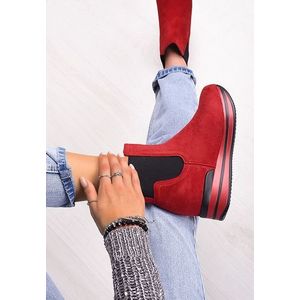 Almera piros telitalpú sneakers kép