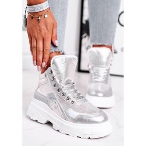 Delilah ezüst high-top sneakers kép