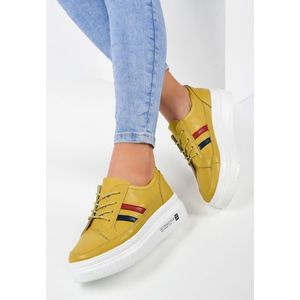 Keira sárga telitalpú sneakers kép