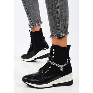 Elaina fekete high-top sneakers kép